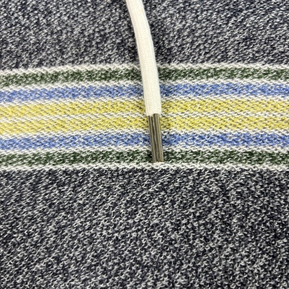 Quicksilver Men's Striped  Kangaroo Pockets Pullover Hoodie Size‎ S - Picture 6 of 11